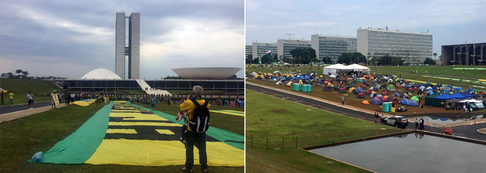 Protesto em Brasília pelo impeachment reúne 2 mil