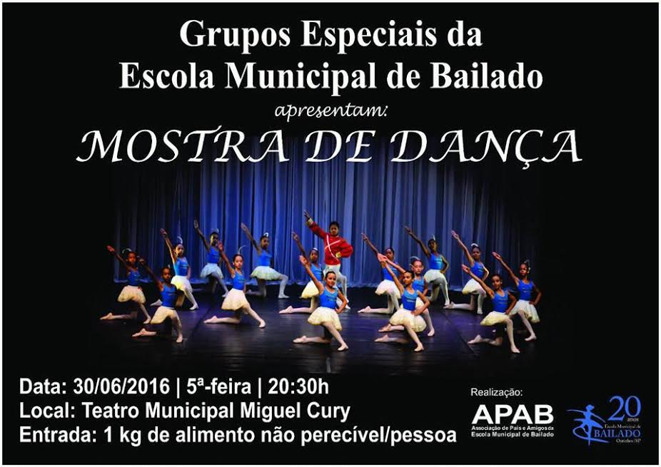 Escola Municipal de Bailado apresentam Mostra de Dança nesta quinta, 30, no Teatro