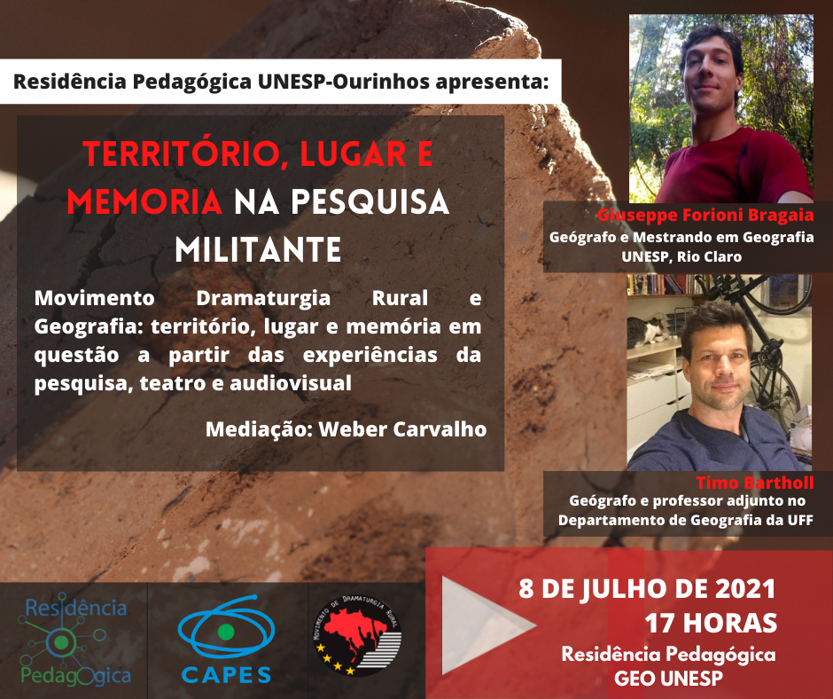 Movimento Dramaturgia Rural e Geografia: território, lugar e memória em questão a partir das experiências da pesquisa, teatro e audiovisual