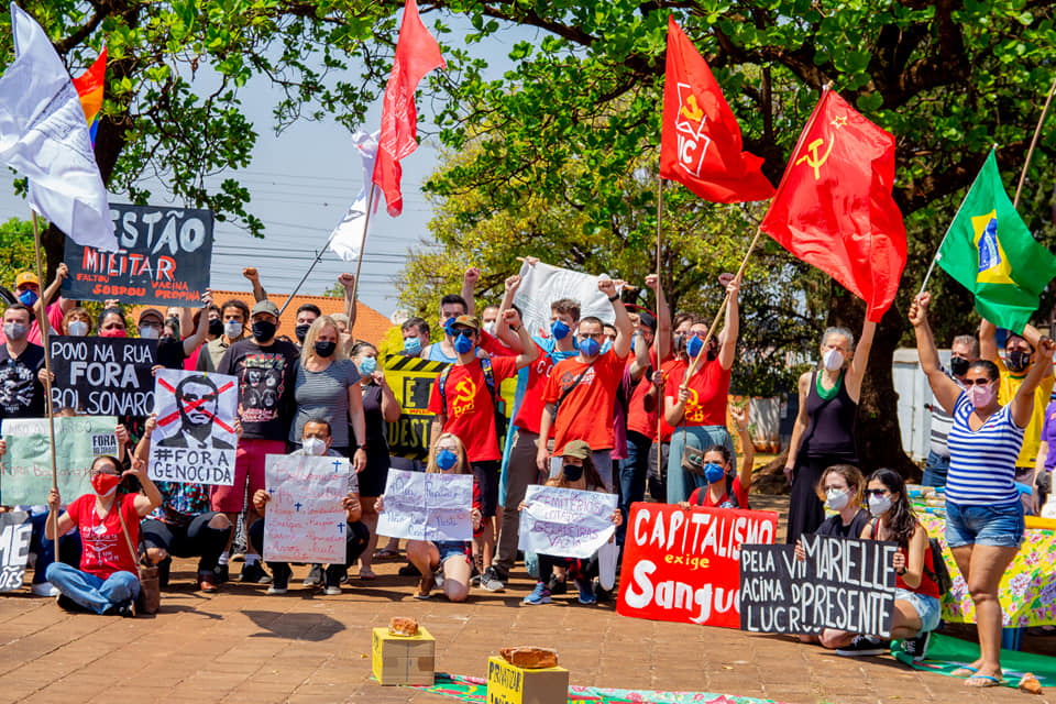 Praça do Seminário foi palco do ato contra o governo Bolsonaro-Mourão