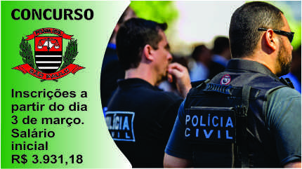 Polícia Civil SP abre editais para contratação de 2,5 mil escrivães e investigadores