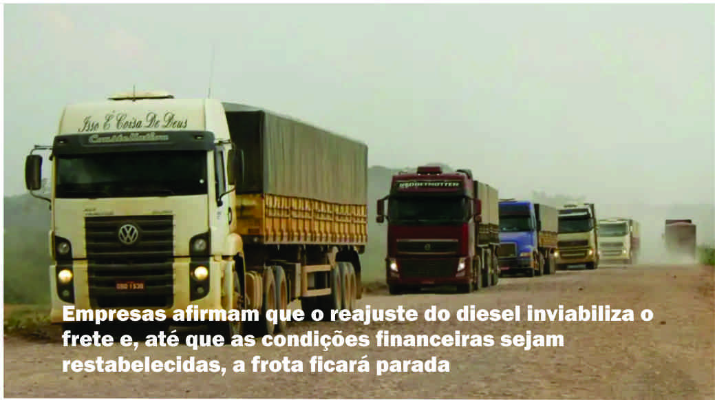 Transportadores do país iniciam paralisação após elevação da Petrobras nos preços dos combustíveis