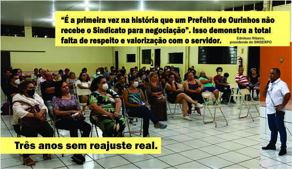 Contra reajuste de 7% SINSERPO decide manter assembleia permanente