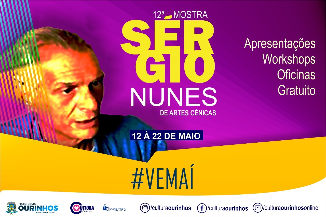 12ª Mostra Sérgio Nunes de Teatro começa dia 12 de maio