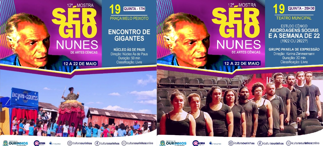 Mostra Sérgio Nunes prosegue com dois espetáculos nesta quinta (19)