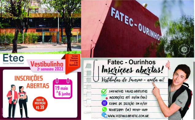 Etec e Fatec: inscrições para os vestibulares do 2º semestre já estão abertas