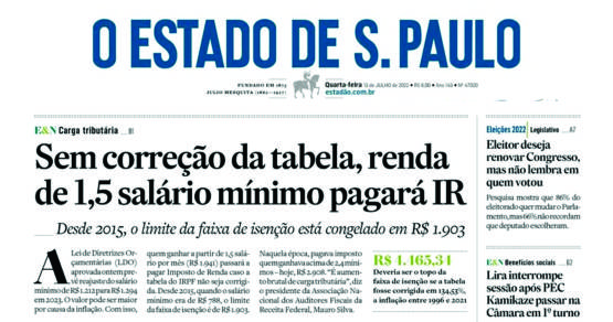 Sem correção da tabela, quem ganhar um salário mínimo e meio poderá pagar IR em 2023
