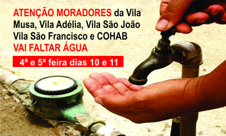 Falta d´água afetará abastecimento na região sul