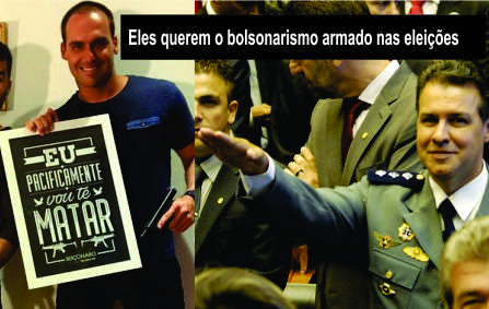 Eduardo Bolsonaro convoca portadores de armas a voluntariar por Jair Bolsonaro