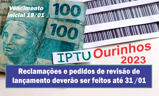 Prazo para pagamento do IPTU 2023 à vista ou parcelado termina dia 19