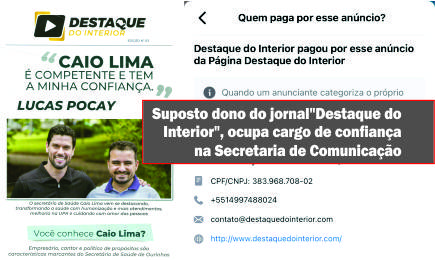 Ourinhos: prefeito Lucas Pocay e secretário de saúde, Caio Lima, são denunciados por campanha eleitoral antecipada