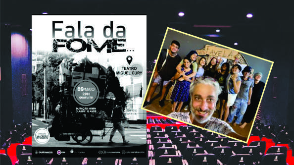  Com entrada franca peça “Fala da Fome…” estreia dia 09 no Teatro Municipal