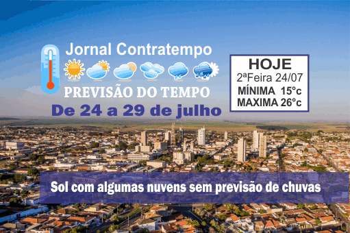 Confira a previsão do tempo para Ourinhos esta semana