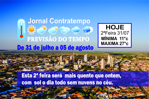 Confira a previsão do tempo para Ourinhos esta semana