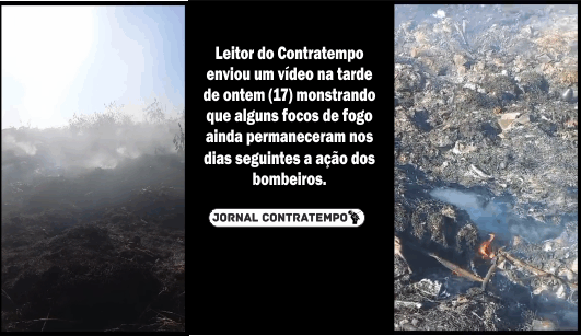 VÍDEO – Moradores reclamam de focos de fogo e fumaça em área do antigo depósito de lixo da SAE