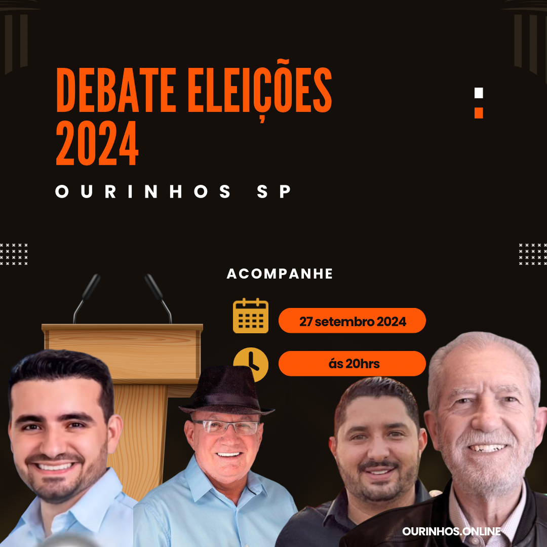 DEBATE ELEITORAL HOJE AO VIVO  Entre os candidatos à prefeitura de Ourinhos.