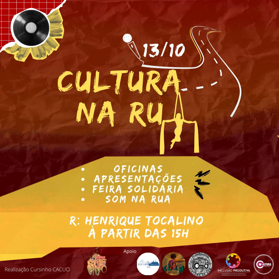 Domingo tem CULTURA NA RUA!