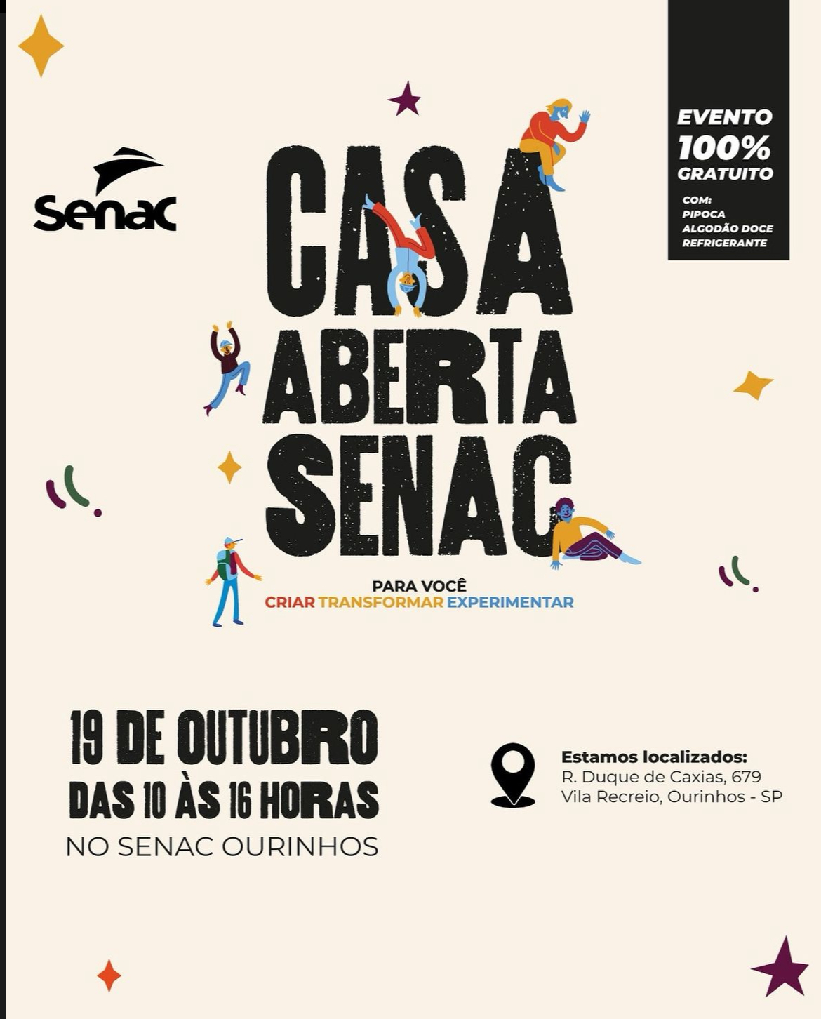 Casa Aberta no Senac Ourinhos: Programação Completa Neste Sábado!