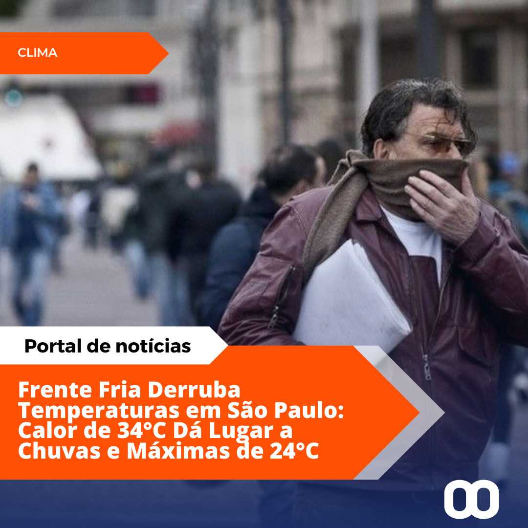 Frente Fria Chega a São Paulo e Derruba as Temperaturas em Até 10°C.