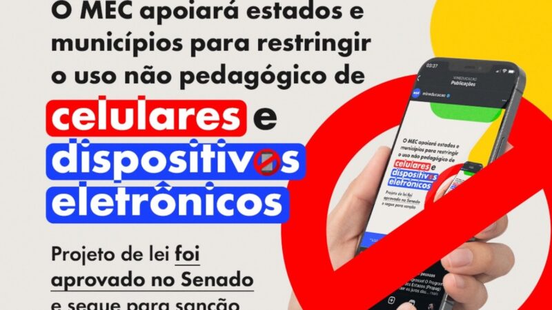 MEC restringe uso não pedagógico de celulares nas escolas