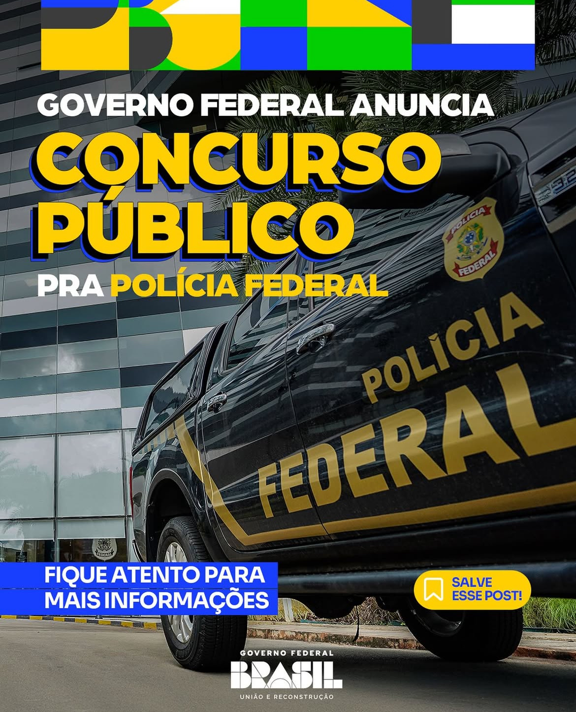 Governo Federal anuncia concurso da Polícia Federal com 2 mil vagas