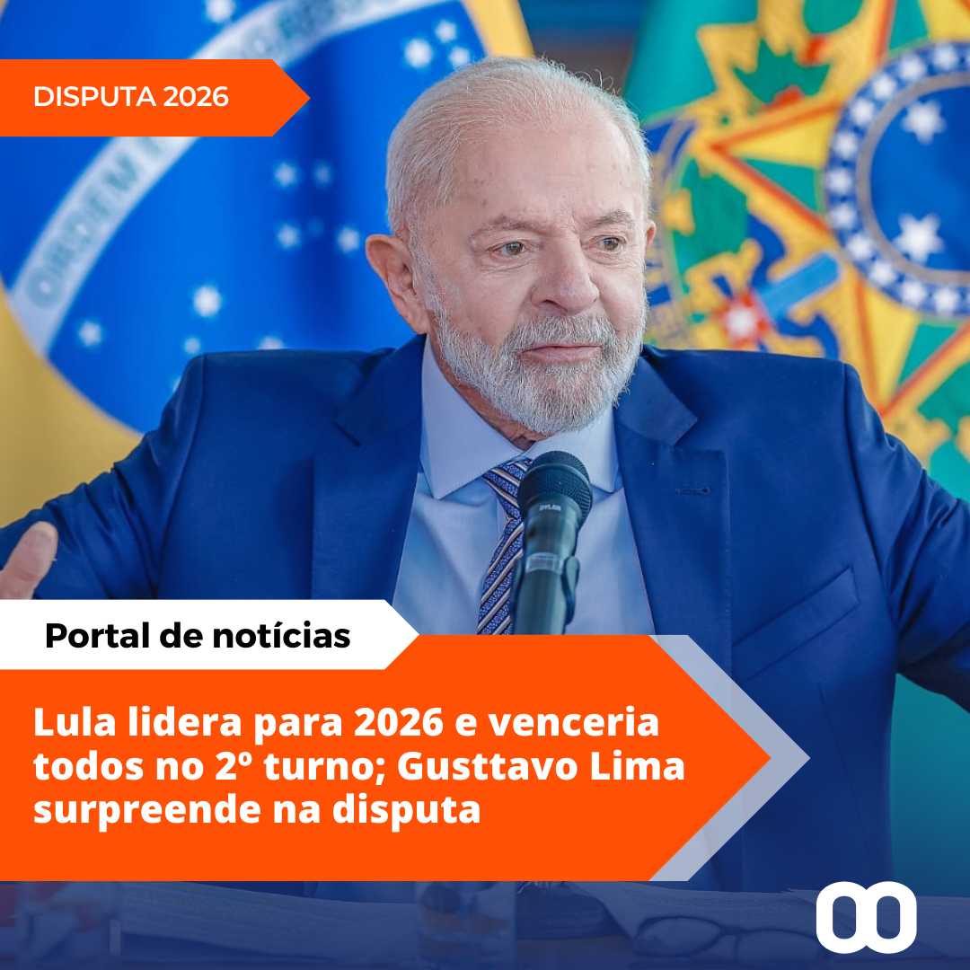 Lula lidera disputa para 2026 e venceria rivais no 2º turno, aponta pesquisa