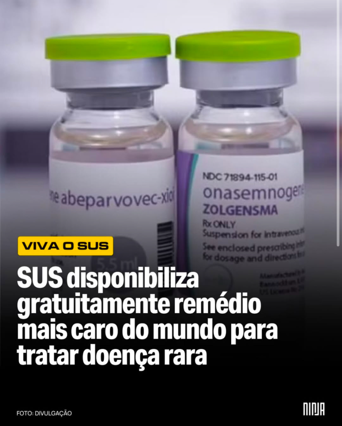 SUS passa a oferecer medicamento mais caro do mundo para tratamento de AME