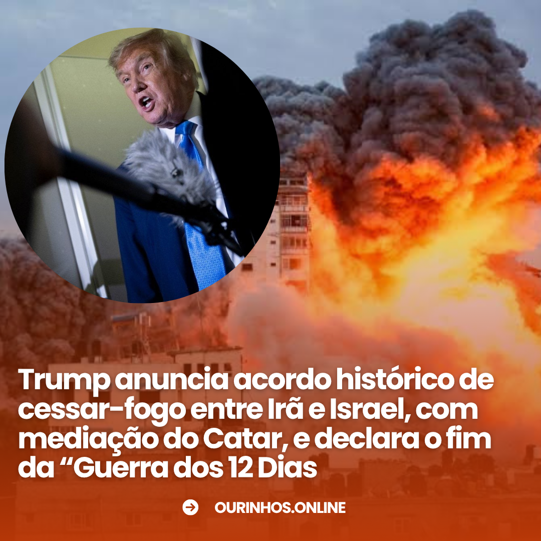 Trump anuncia cessar-fogo entre Irã e Israel após 12 dias de conflito