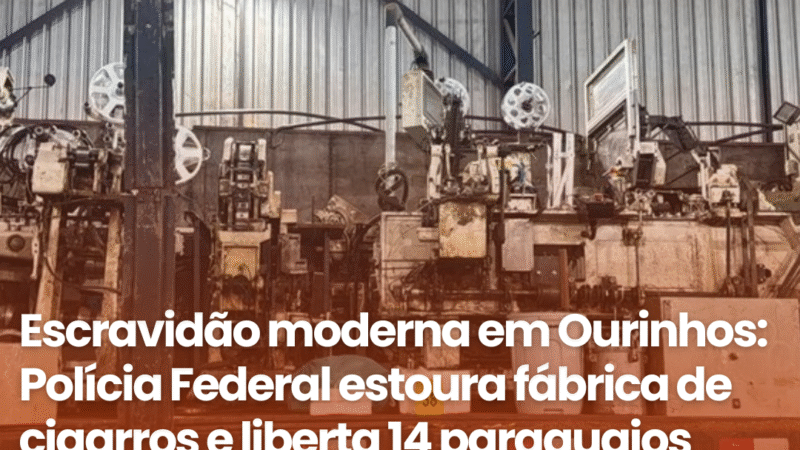 Operação da PF desmantela esquema criminoso que escravizava paraguaios em fábrica clandestina de cigarros em Ourinhos