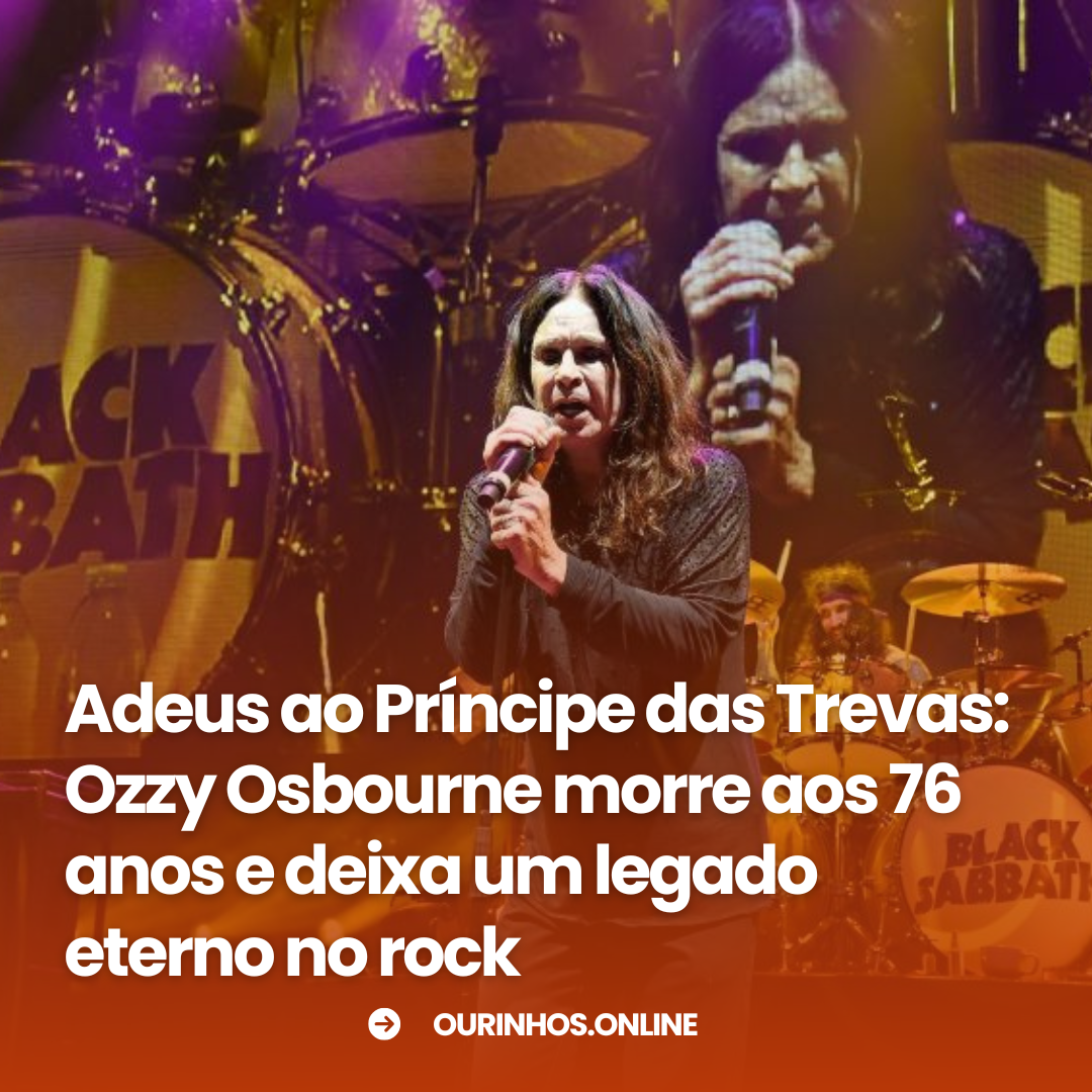 Morre Ozzy Osbourne, lenda do rock e “Príncipe das Trevas”, aos 76 anos