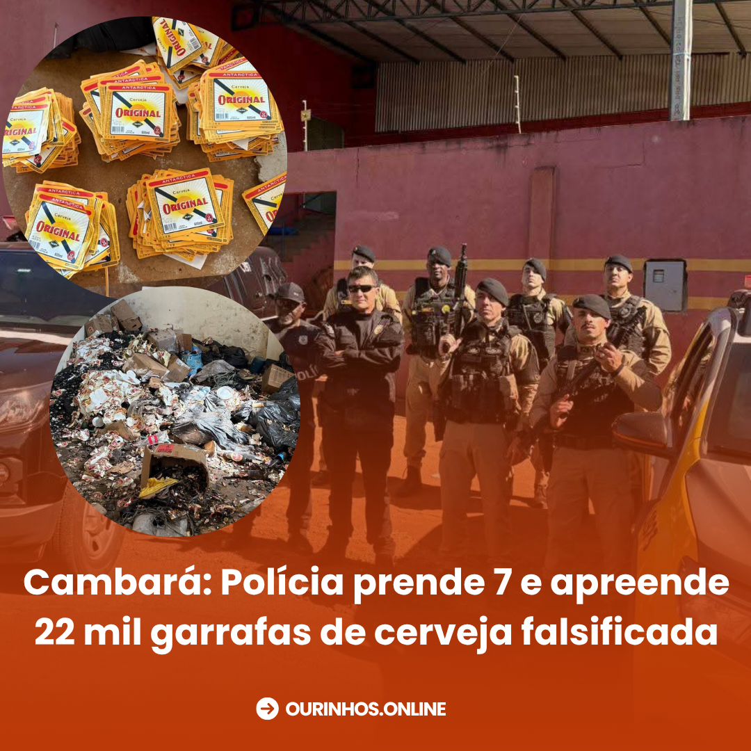 Cambará: Polícia prende 7 e apreende 22 mil garrafas de cerveja falsificada
