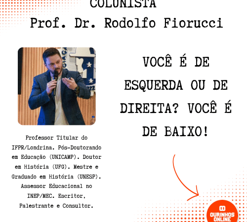 VOCÊ É DE ESQUERDA OU DE DIREITA? VOCÊ É DE BAIXO! Por Prof. Dr. Rodolfo Fiorucci