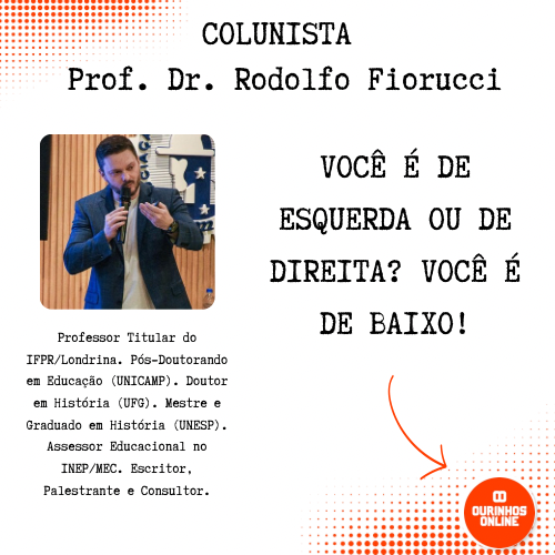 VOCÊ É DE ESQUERDA OU DE DIREITA? VOCÊ É DE BAIXO! Por Prof. Dr. Rodolfo Fiorucci