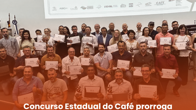 Concurso Estadual do Café prorroga inscrições e abre chance de destaque para produtores paulistas