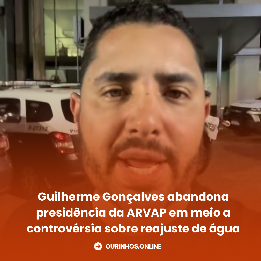 Guilherme Gonçalves abandona presidência da ARVAP em meio a controvérsia sobre reajuste de água